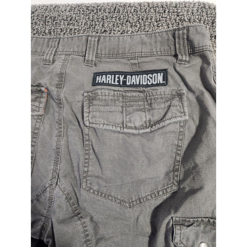 Women's Harley Davidson Black/ Grey 33 x 30  Cargo Pocket Pants NWOT
